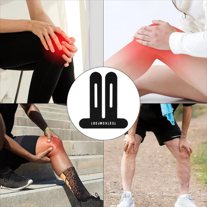 TestKomfort™ – Előre vágott, rugalmas, vízálló, bőrbarát kineziológiai térdszalag